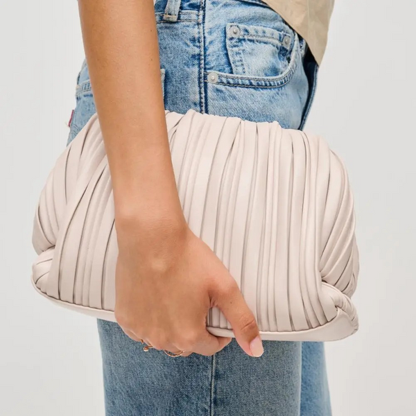 Philippa Pleated Clutch (Choose Color)