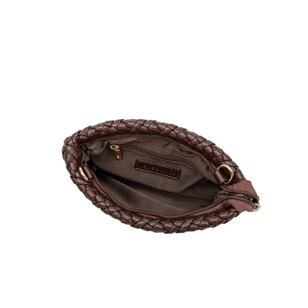 Daisy Espresso Recycled Vegan Crossbody Bag (Chocolate)