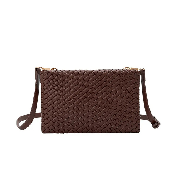 Daisy Espresso Recycled Vegan Crossbody Bag (Chocolate)