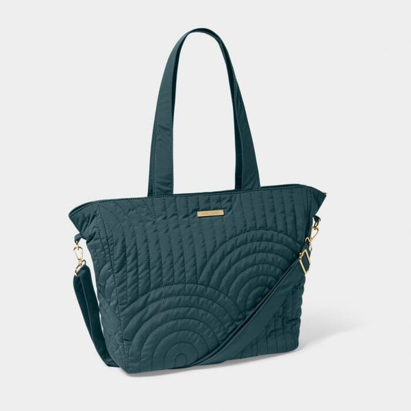 Quilted Tote Bag/Dusty Navy