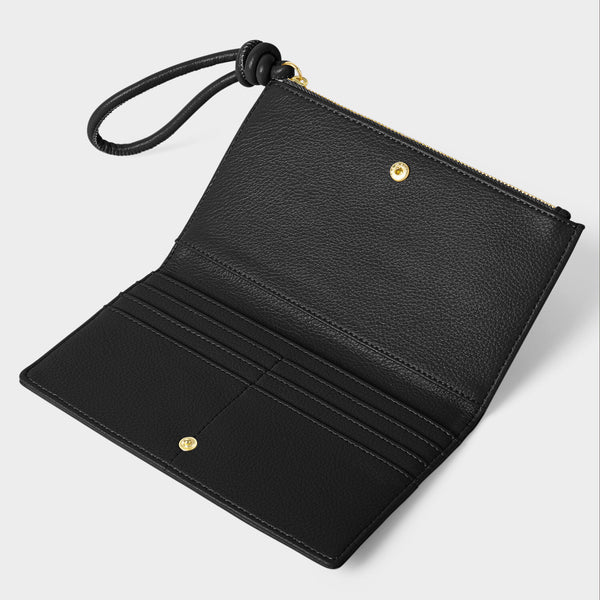 Asha Fold-Out Wristlet-Black