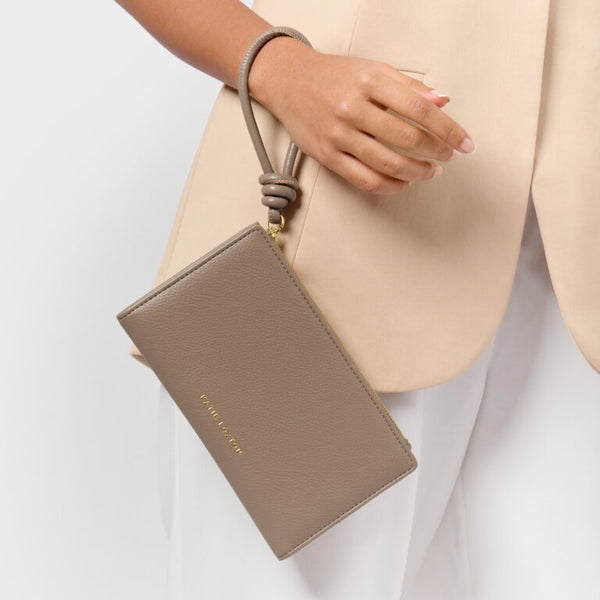 Asha Fold-Out Wristlet-Mocha