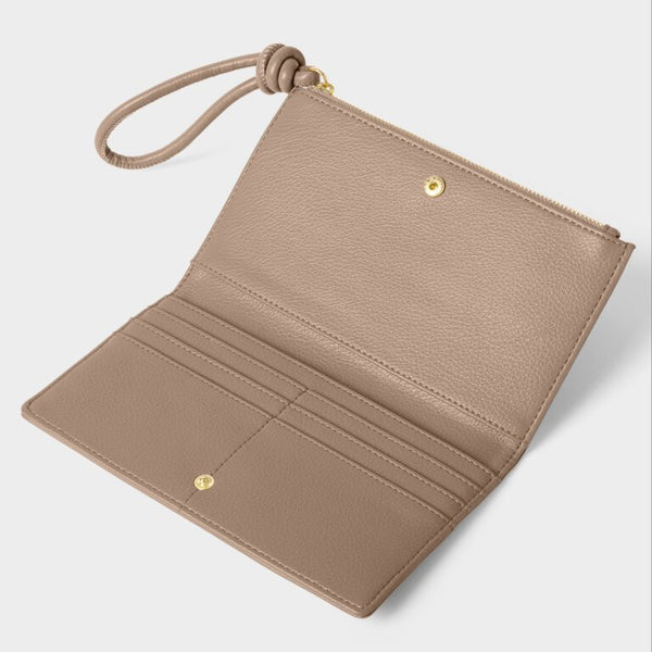 Asha Fold-Out Wristlet-Mocha