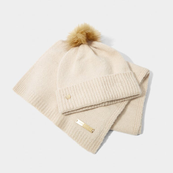 Boxed Fine Knit Hat & Scarf Set (Choose Color)