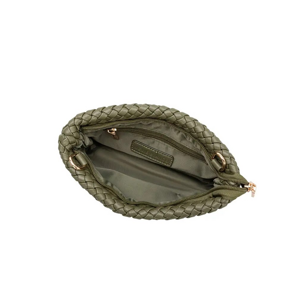 Daisy Recycled Vegan Crossbody Bag (Olive)