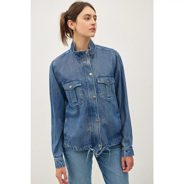 Denim Look Tencel Utility Jacket