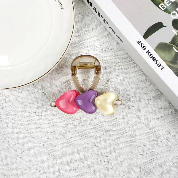 Jelly Heart Hair Clip (Choose Color)