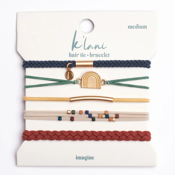 Hair Tie + Bracelet Set-Imagine