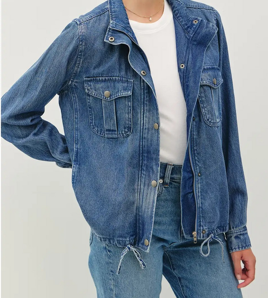 Denim Look Tencel Utility Jacket