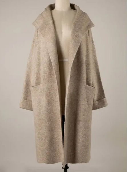 Soft Hooded Coat Cardigan