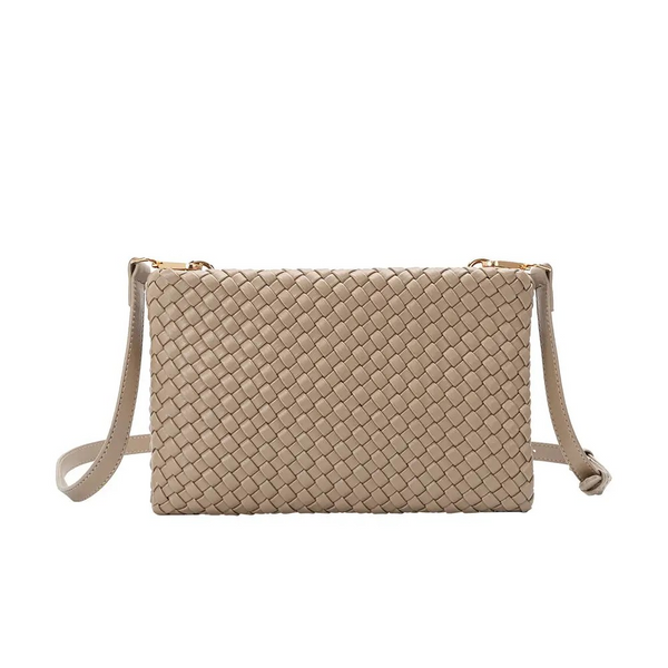 Daisy Espresso Recycled Vegan Crossbody Bag (Taupe)