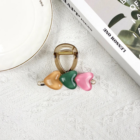 Jelly Heart Hair Clip (Choose Color)